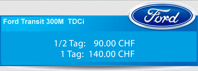Kleinbus Vermietung Ford: Preise