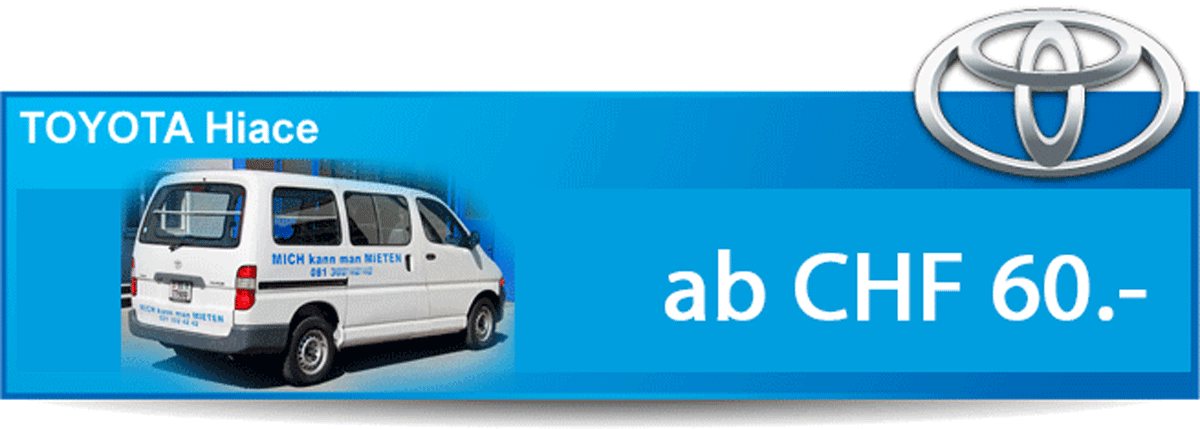 Busvermietung Toyota Kleinbus